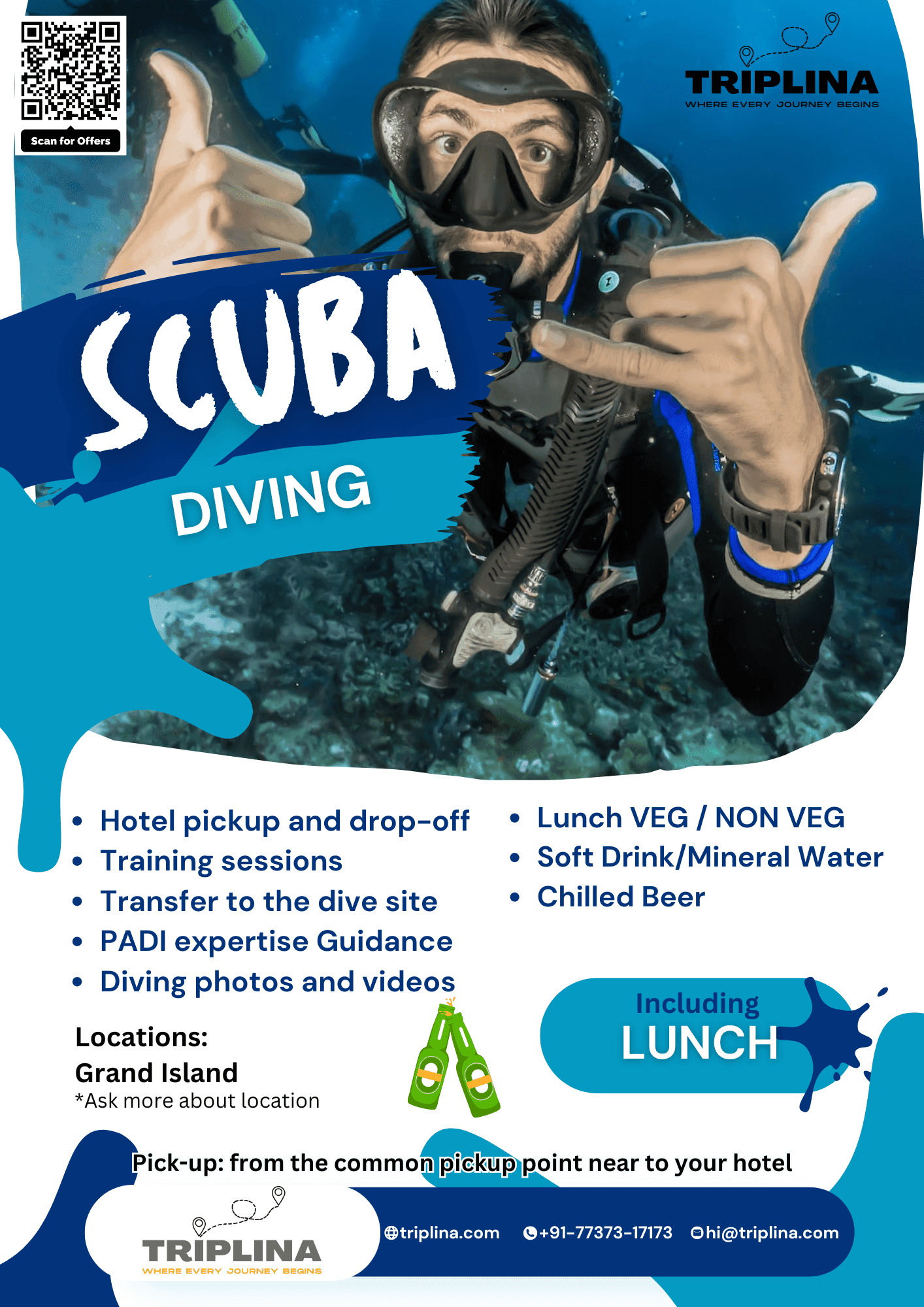 Scuba Diving Grand Island Package in Goa